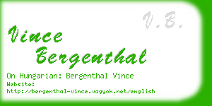 vince bergenthal business card